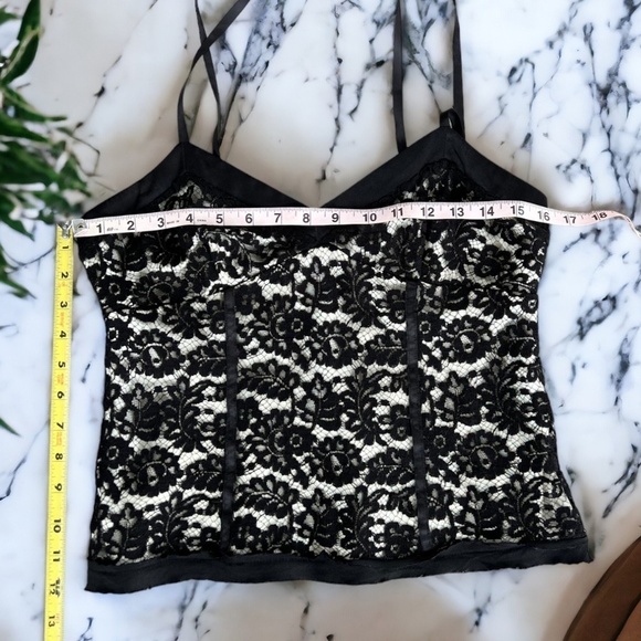 Rebecca Taylor Black Lace Camisole Tank Top Size 8 - Picture 5 of 16